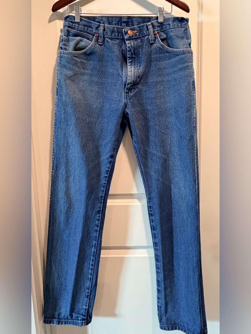 Vintage Wrangler Men’s Cowboy Cut Original Fit 13MWZ Denim Jeans 34x36